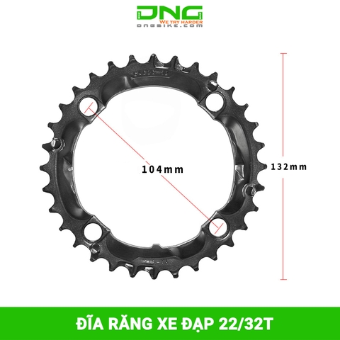 Đĩa răng xe đạp thép carbon 22/32T