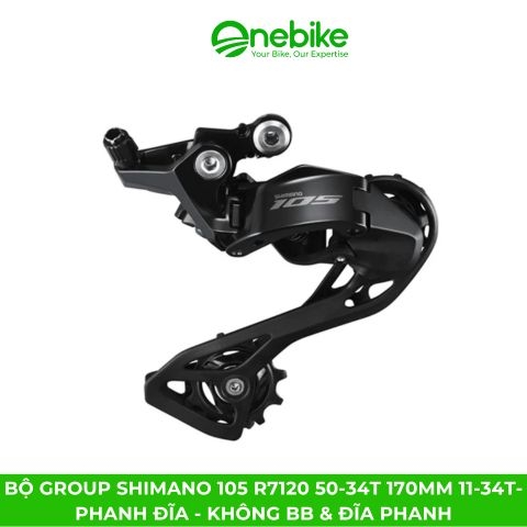 Bộ group SHIMANO 105 R7120 50-34T 170mm 11-34T- Phanh đĩa - Không BB & Đĩa phanh