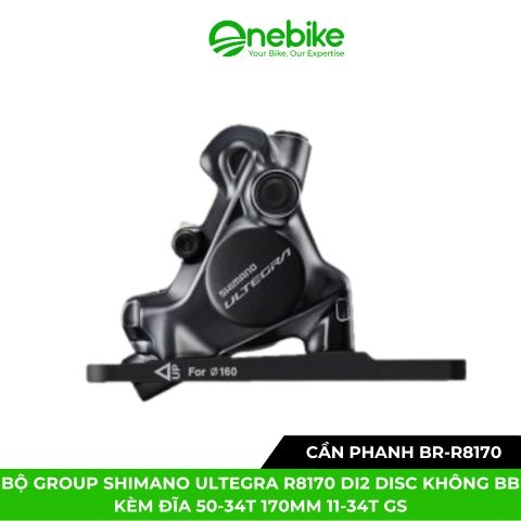 Bộ group SHIMANO Ultegra R8170 Di2 Disc không BB kèm đĩa 50-34T 170mm 11-34T GS