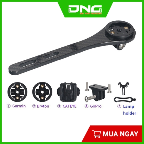 Giá bắt đồng hồ xe đạp gắn ghi đông liền pô tăng carbon GARMIN CATEYE