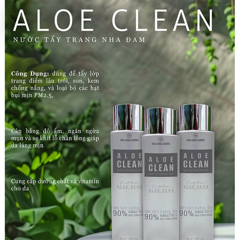 Nước Tẩy Trang Siêu Phân Tử - Aloe Clean