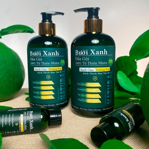 Dầu Gội Thảo Mộc Bưởi Xanh 500gr - Hỗ Trợ Mọc Tóc  - Hoa Đông Dương