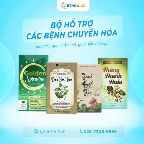BỘ HỖ TRỢ CHUYỂN HOÁ (Mỡ máu, gan nhiễm mỡ, gout, tiểu đường...)