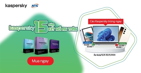 Kaspersky – 15 năm Kết Nối An Toàn Chương trình khuyến mãi cào trúng thưởng