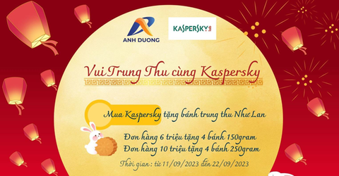 Chương trình khuyến mãi mua Kaspersky tặng bánh Trung thu Như Lan