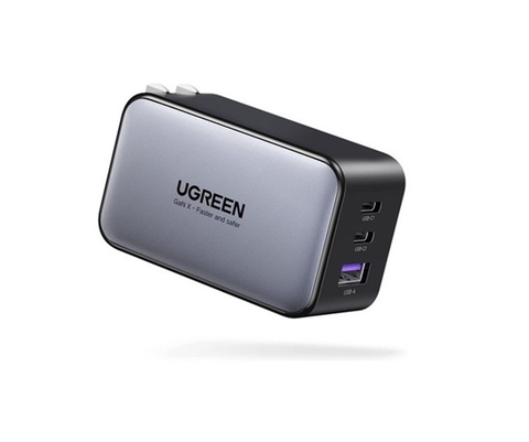 Củ sạc nhanh 65W GaN 3 cổng USB Type-C x2 USB Type-A x1 Hỗ trợ QC4+, PD3.0.. Ugreen 10334 cao cấp
