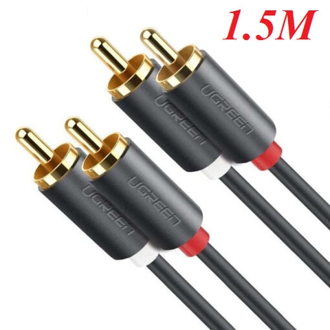 Cáp âm thanh Bông sen 2 ra 2 dương AV104 Ugreen màu Đen