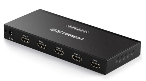 Ugreen 40202 Màu Đen Bộ chia HDMI 1 ra 4 hỗ trợ phân giải FULL HD 40202