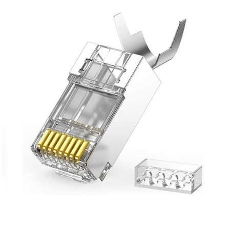 Hạt mạng RJ45 Cat6a/Cat7 hộp 10pcs chính hãng Ugreen 50634 cao cấp (2 mảnh)