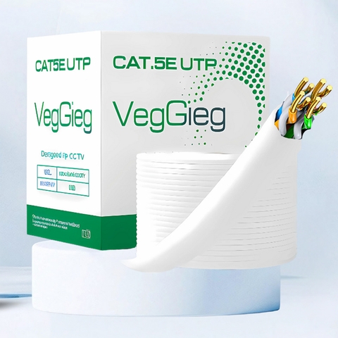 Dây Mạng Cat5e 26awg 305M VegGieg Màu Trắng