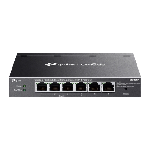 Omada Easy Managed Switch 6 cổng Gigabit (4 cổng PoE+) ES206GP