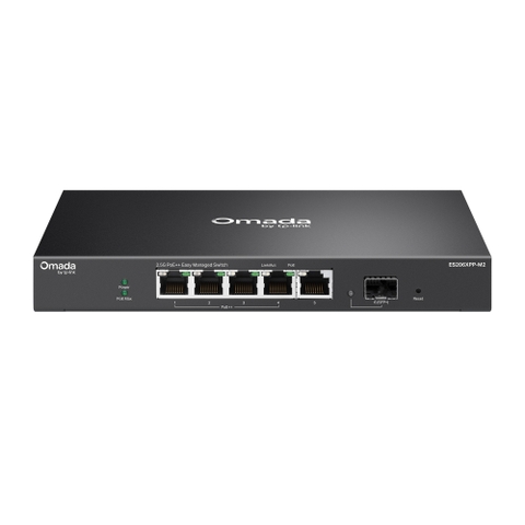 ES206XPP-M2 Bộ chuyển mạch Omada 5 cổng 2.5G BASE-T và 1 cổng 10GE SFP+ dễ quản lý với 4 cổng PoE++