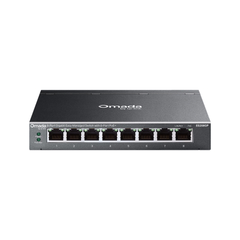 Omada Easy Managed Switch 8 cổng Gigabit (8 cổng PoE+) ES208GP