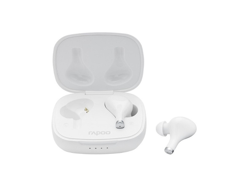 Tai nghe nhét tai Bluetooth không dây Rapoo I300 màu trắng