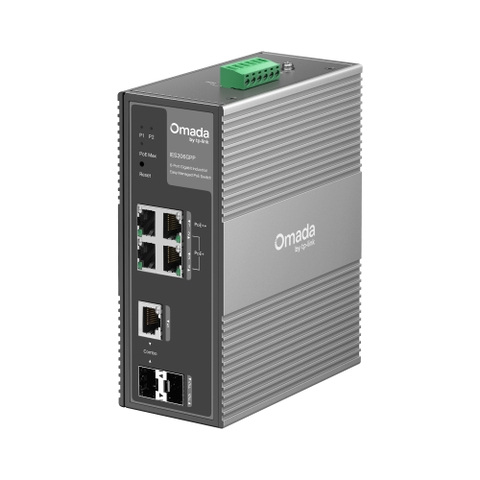 Bộ chuyển mạch công nghiệp Easy Managed Gigabit 6 cổng Omada IES206GPP (có hỗ trợ PoE++ / PoE+).