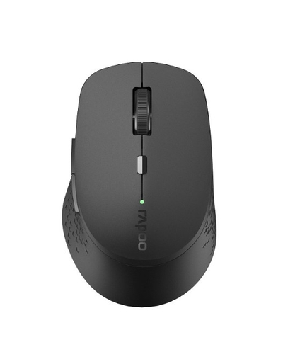 Chuột vi tính quang không dây Rapoo M300 silent màu xám đen