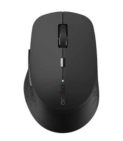 Chuột vi tính quang không dây Rapoo M300W Silent màu xám đen
