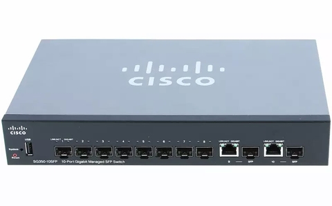 Cisco 10-port Gigabit SFP Managed Switch - SG350-10SFP