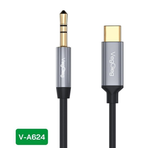 Cáp chuyển đổi VegGieg Type-C sang Audio DC 3.5mm V-A624
