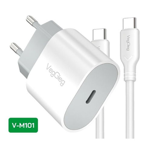 Bộ Sạc Nhanh PD20W + Cáp Type-C 1.2M (Chuẩn EU) - V-M101