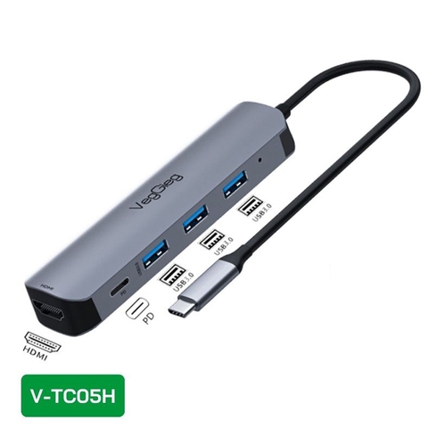 Hub chuyển đổi Type C - 5 in 1 - V-TC05H