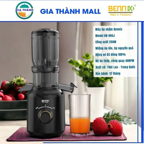 Máy Ép Chậm Bennix Công Suất Lớn BN -09SJ - 250W - 2 Lưỡi ép - Gia Thành Mall