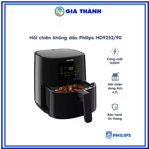 Nồi chiên không dầu Philips HD9252/90 - Hàng chính hãng