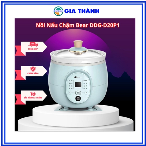 Nồi nấu chậm Bear DDG-D20P1 Bảo hành 18 tháng
