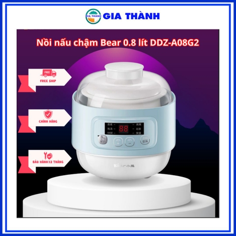 Nồi nấu chậm Bear DDZ-A08G2 Bảo hành 18 tháng