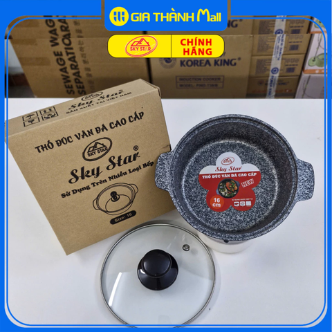 Thố đúc vân đá đáy từ CAO CẤP Sky Star size 16
