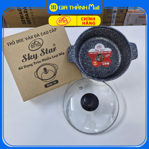 Thố đúc vân đá đáy từ CAO CẤP Sky Star size 18