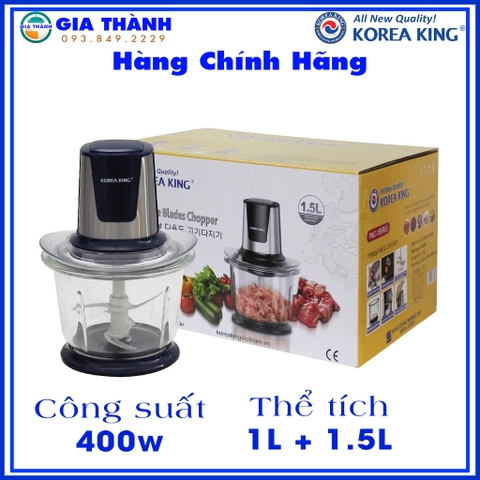 Máy xay thịt  Korea King (1Lit, 1.5Lit) Công suất 400w  - Chính hãng, BH 12 tháng
