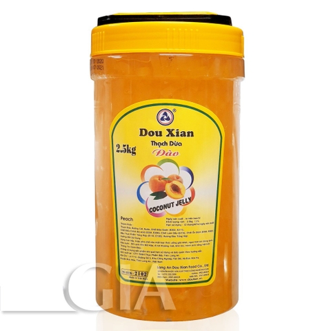 Thạch dừa Douxian hộp 2.5kg - ĐÀO