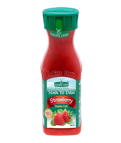 Sinh tố golden farm chai 500ml - DÂU