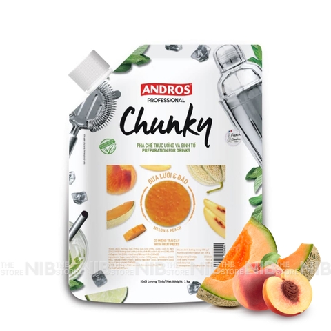 Mứt Chunky gói 1kg - DƯA LƯỚI & ĐÀO