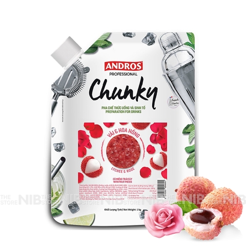 Mứt Chunky gói 1kg - VẢI & HOA HỒNG