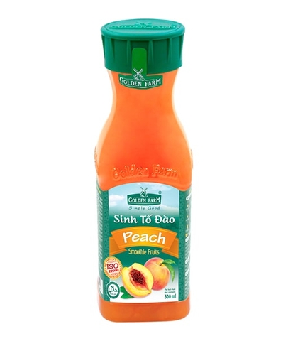 Sinh tố golden farm chai 500ml - ĐÀO