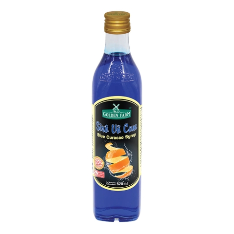 (KM) Siro Golden Farm chai 520ml - BLUE CURACAO - giảm 2.500/chai đến ngày 15/10