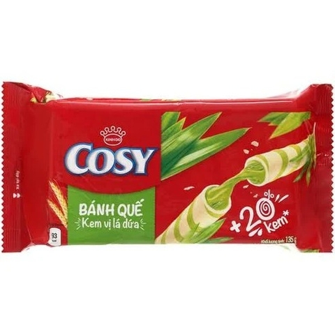 Bánh quế Cosy gói 117,6g - LÁ DỨA