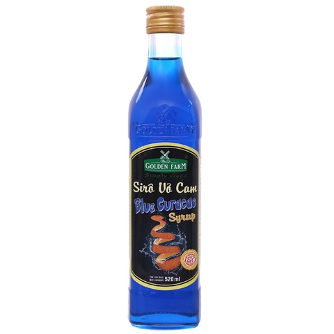 Siro Golden Farm chai 520ml - BLUE CURACAO