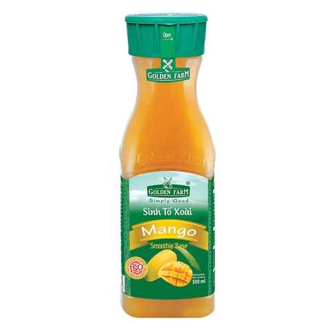 Sinh tố golden farm chai 500ml - XOÀI