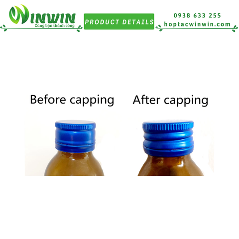 Nắp nhôm vặn 18mm - 28mm màu xanh coban