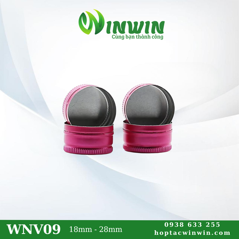 Nắp nhôm vặn 18mm - 28mm màu hồng