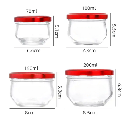 Hũ thủy tinh bầu 70ml 100ml 150ml 200ml
