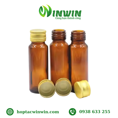 Nắp nhôm vặn 18mm - 28mm màu vàng