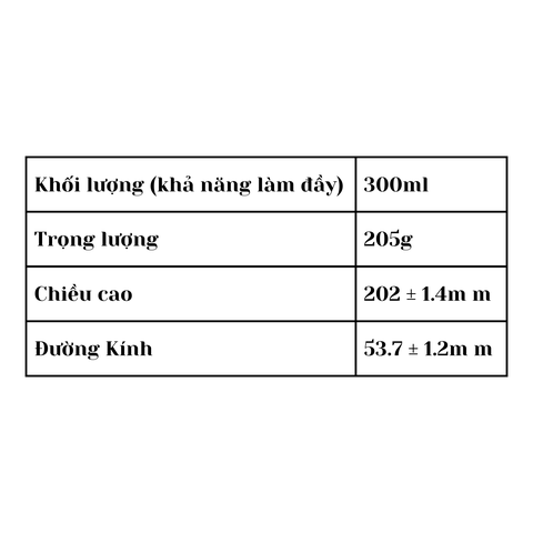 Chai thủy tinh 300ml