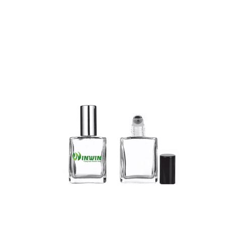 Chai thủy tinh đầu lăn 15ml dáng vuông