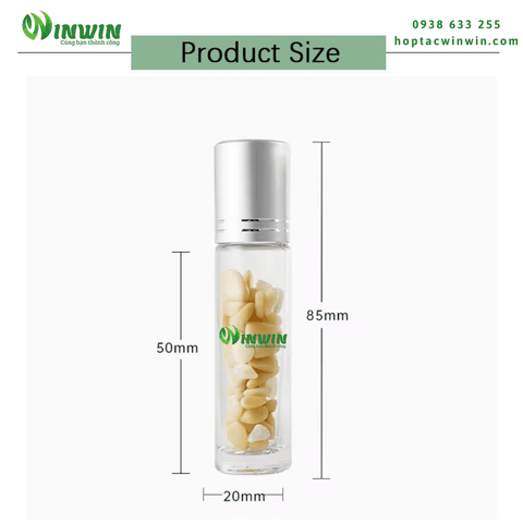 Chai thủy tinh đầu lăn đựng nước hoa, dầu gió 10ml