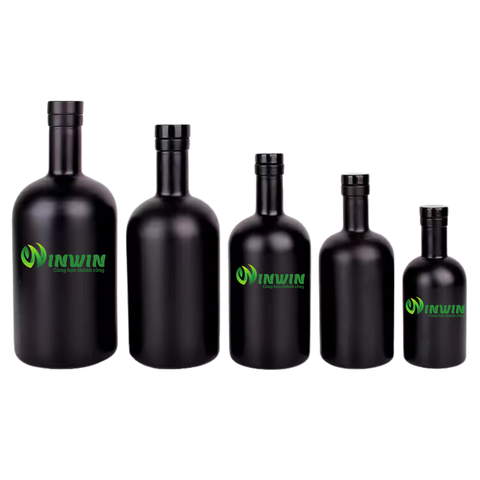 Chai thủy tinh đen mờ 100ml 200ml 375ml 500ml 750ml