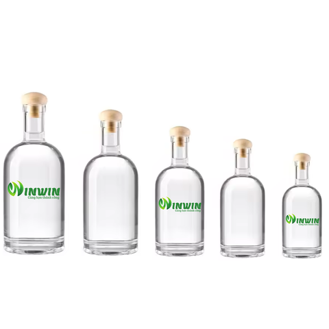 Chai thủy tinh đựng rượu Whisky Vodka Tequila 200ml 375ml 500ml 750ml 1000ml